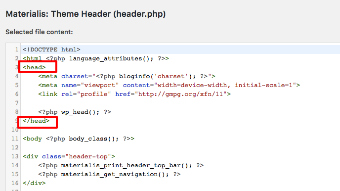 <head> elemen di dalam file header.php