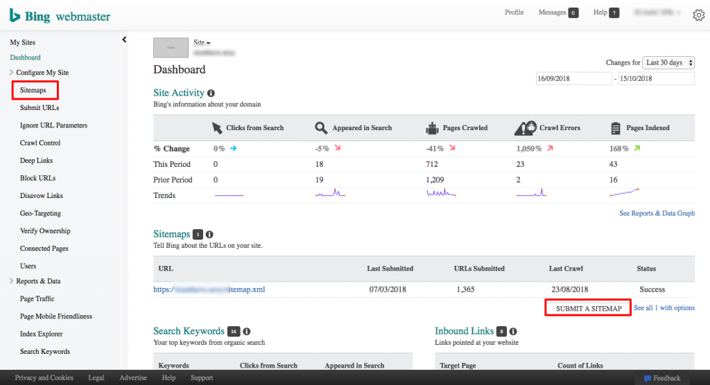 Hoe een Sitemap toe te voegen aan Bing Webmaster Tools